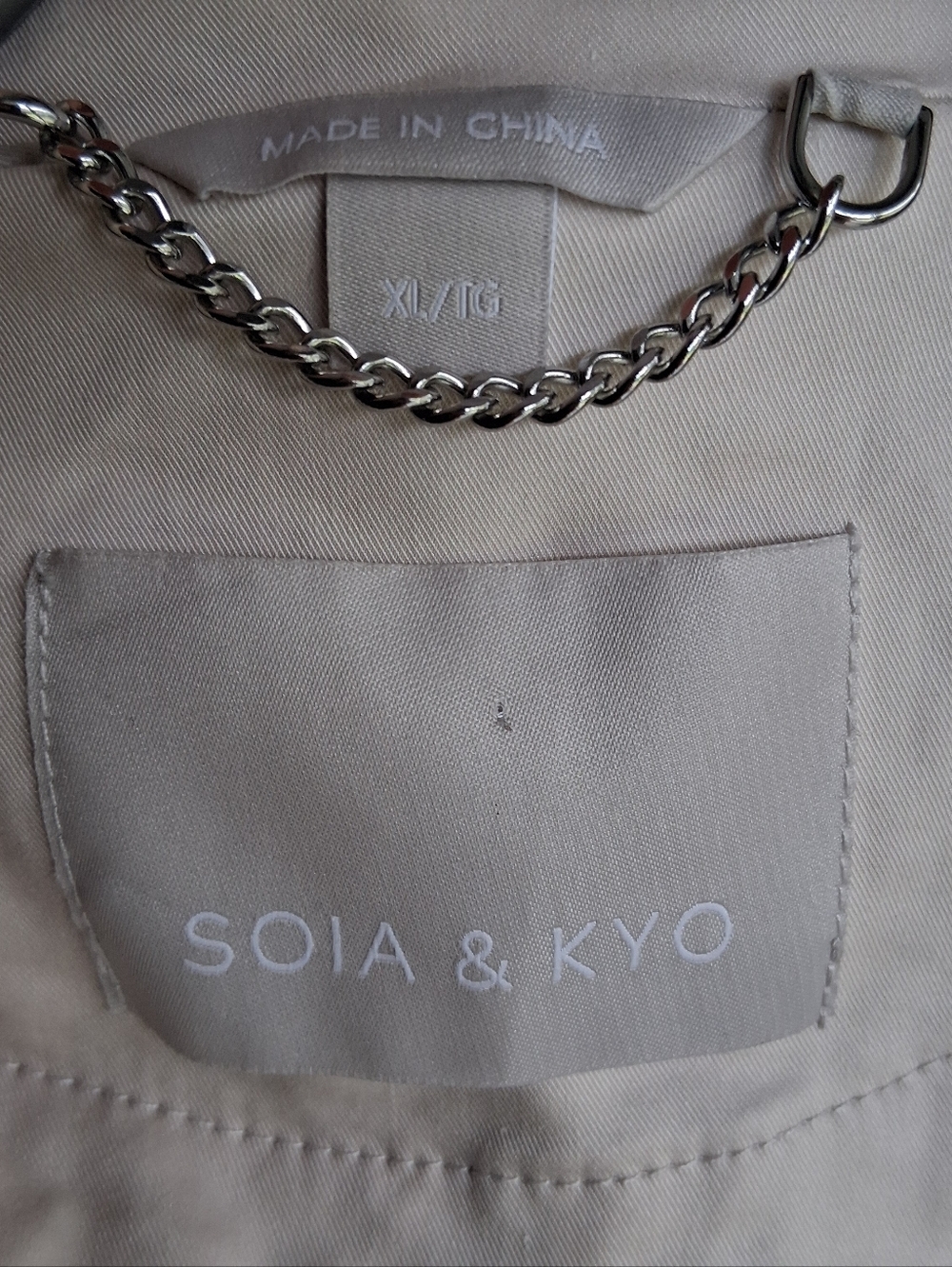 Soia & Kyo Rain Jacket Trench XL US 14 VGUC Water Resistant - Picture 10 of 16